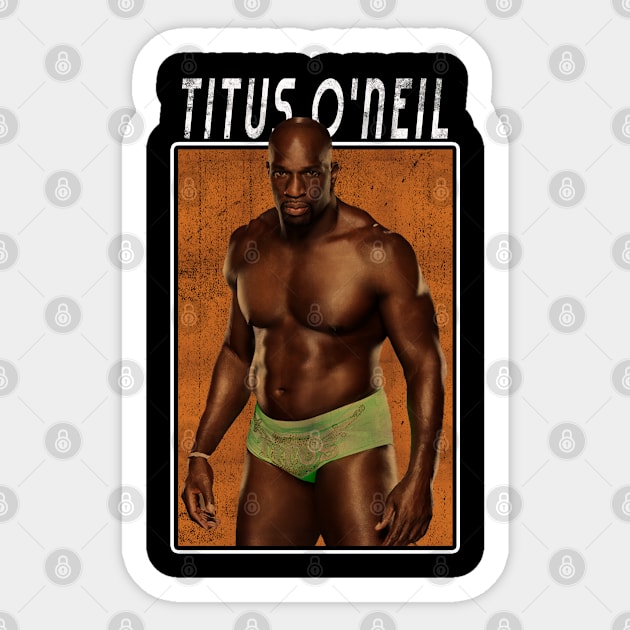 Vintage Wwe Titus O'Neil Sticker by The Gandol